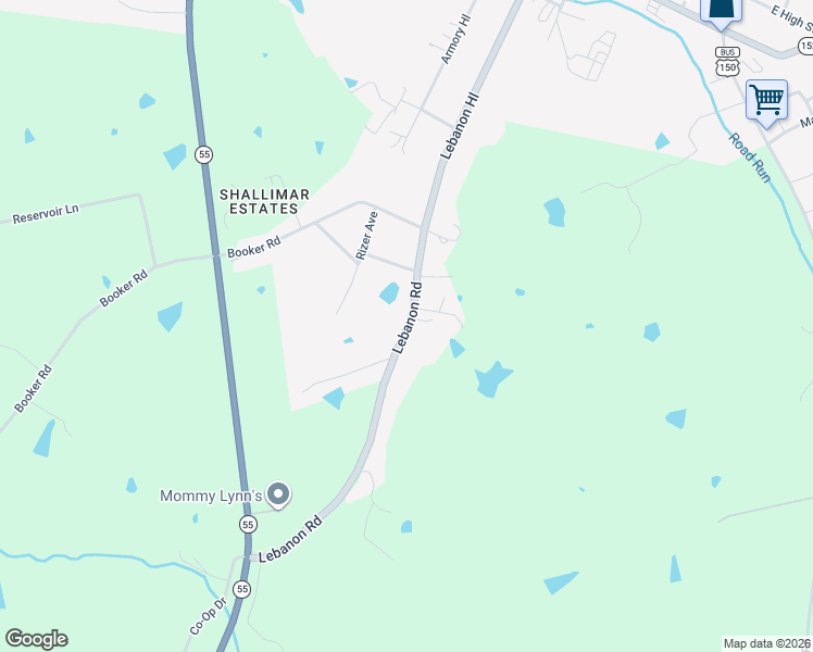 map of restaurants, bars, coffee shops, grocery stores, and more near 306 Lebanon Hill Road in Springfield