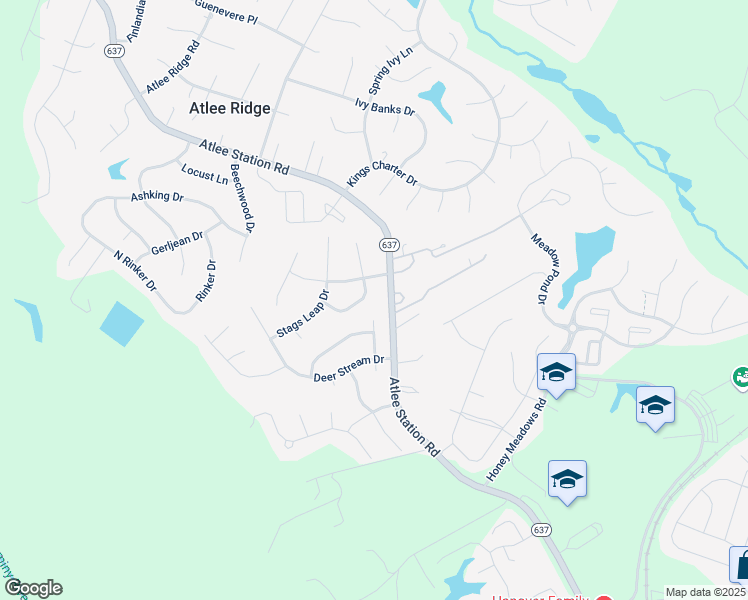 map of restaurants, bars, coffee shops, grocery stores, and more near 10228 Still Creek Lane in Mechanicsville