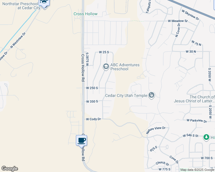 map of restaurants, bars, coffee shops, grocery stores, and more near 226 South Glen Canyon Drive in Cedar City