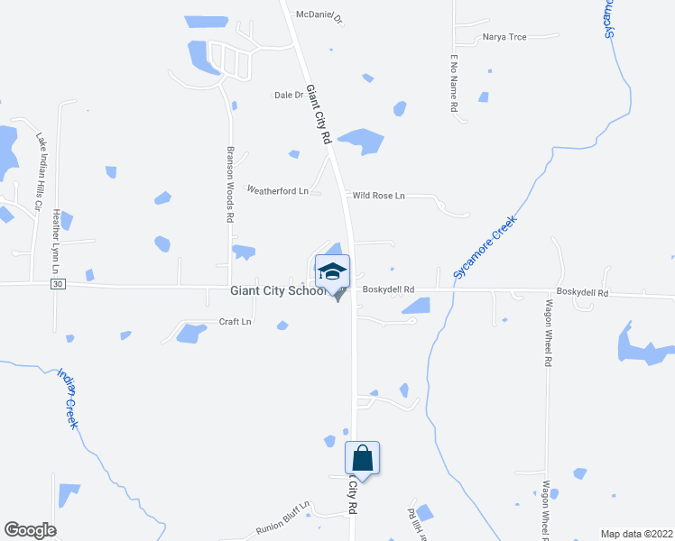 map of restaurants, bars, coffee shops, grocery stores, and more near Pine Shore Drive in Carbondale