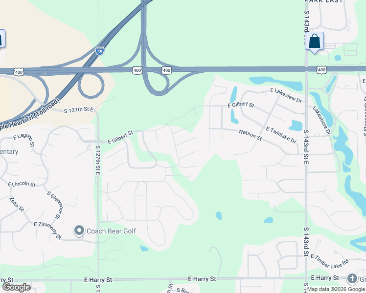 map of restaurants, bars, coffee shops, grocery stores, and more near 772 South Glen Wood Court in Wichita