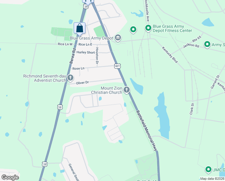 map of restaurants, bars, coffee shops, grocery stores, and more near 112 General Nelson Drive in Richmond