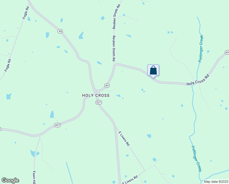 map of restaurants, bars, coffee shops, grocery stores, and more near Holy Cross Road in Loretto