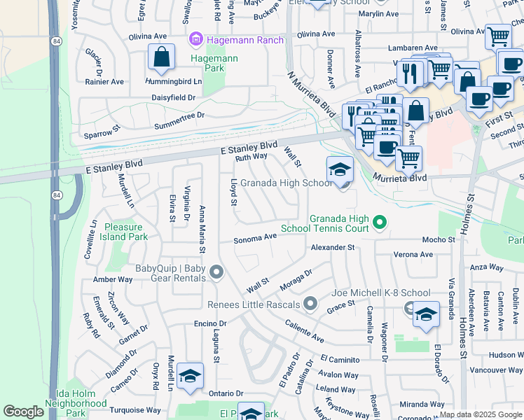 map of restaurants, bars, coffee shops, grocery stores, and more near 368 Helen Way in Livermore