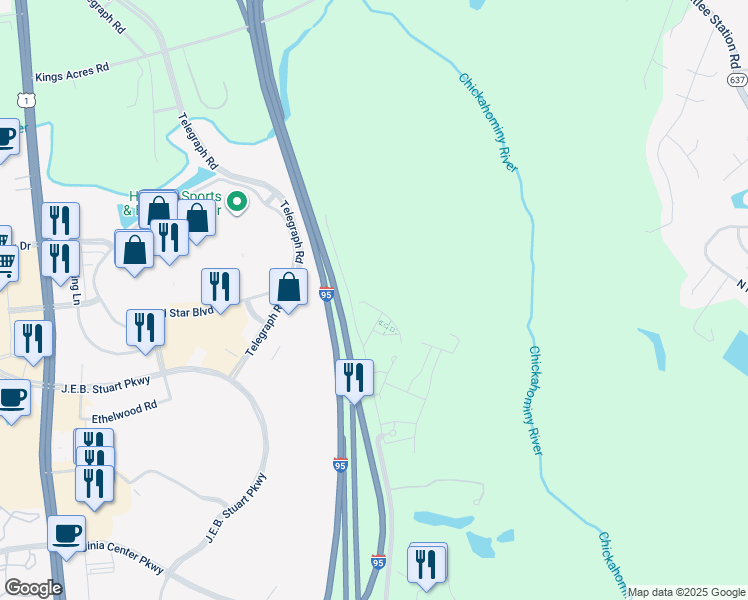 map of restaurants, bars, coffee shops, grocery stores, and more near 944 Wellston Court in Glen Allen
