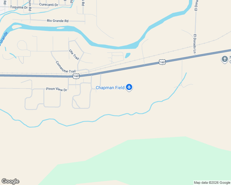 map of restaurants, bars, coffee shops, grocery stores, and more near 319 Shoshone Trail in South Fork