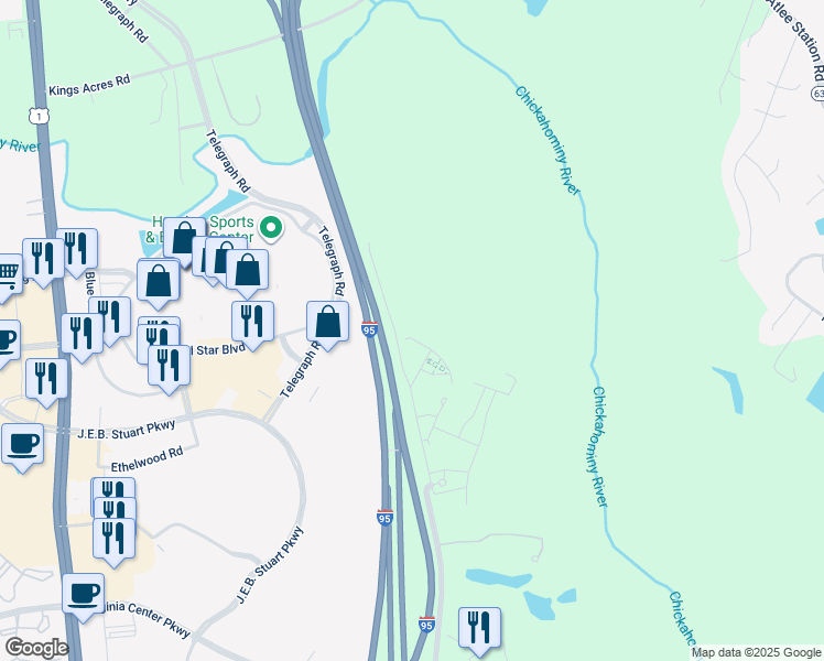 map of restaurants, bars, coffee shops, grocery stores, and more near 952 Wellston Court in Glen Allen