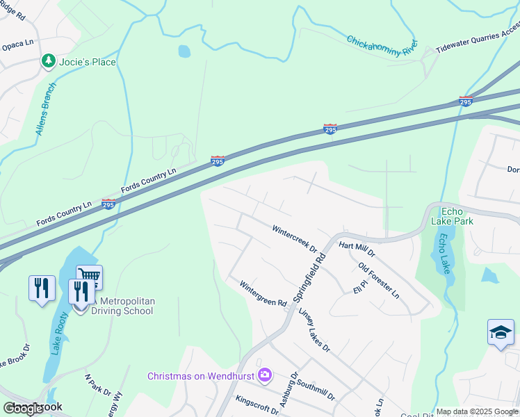 map of restaurants, bars, coffee shops, grocery stores, and more near 5501 Jones Mill Drive in Glen Allen