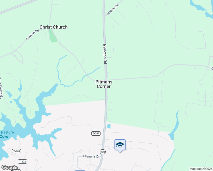 map of restaurants, bars, coffee shops, grocery stores, and more near Irvington Road in White Stone