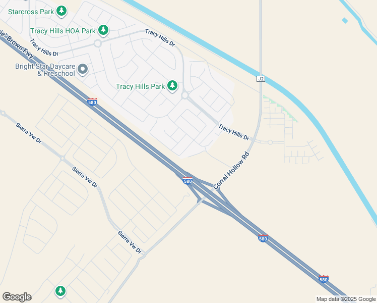 map of restaurants, bars, coffee shops, grocery stores, and more near 2413 Feldspar Lane in Tracy
