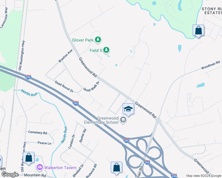 map of restaurants, bars, coffee shops, grocery stores, and more near 11066 Greenwood Road in Glen Allen