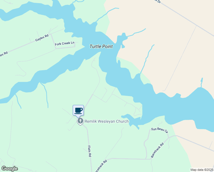 map of restaurants, bars, coffee shops, grocery stores, and more near 91 Burch Road in Urbanna