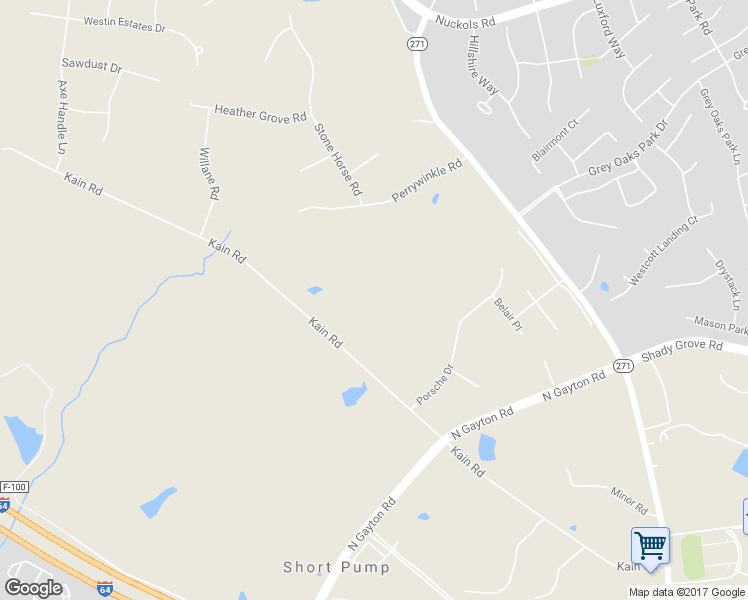 map of restaurants, bars, coffee shops, grocery stores, and more near 12506 Kain Road in Glen Allen