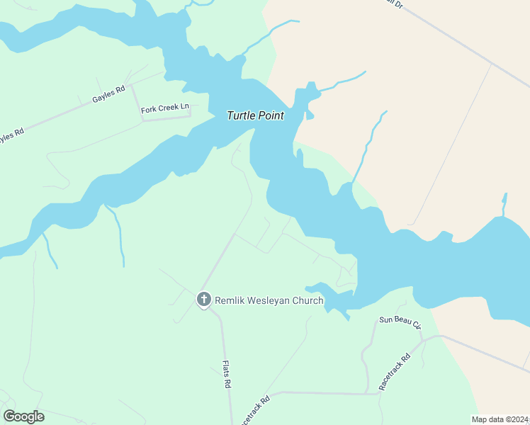 map of restaurants, bars, coffee shops, grocery stores, and more near 91 Burch Road in Urbanna