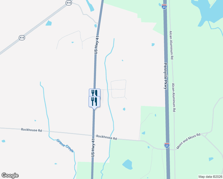 map of restaurants, bars, coffee shops, grocery stores, and more near 4046 Easy Street in Robards