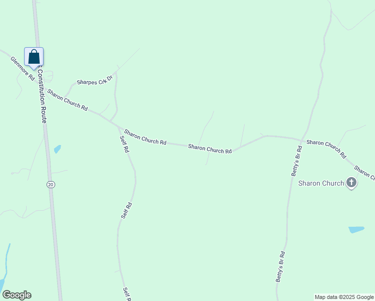 map of restaurants, bars, coffee shops, grocery stores, and more near Sharon Church Road in Scottsville