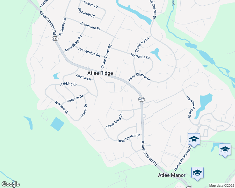 map of restaurants, bars, coffee shops, grocery stores, and more near 10011 Berry Pond Lane in Mechanicsville