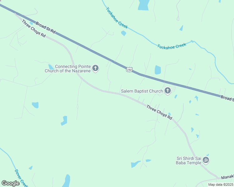 map of restaurants, bars, coffee shops, grocery stores, and more near Three Chopt Road in Goochland County