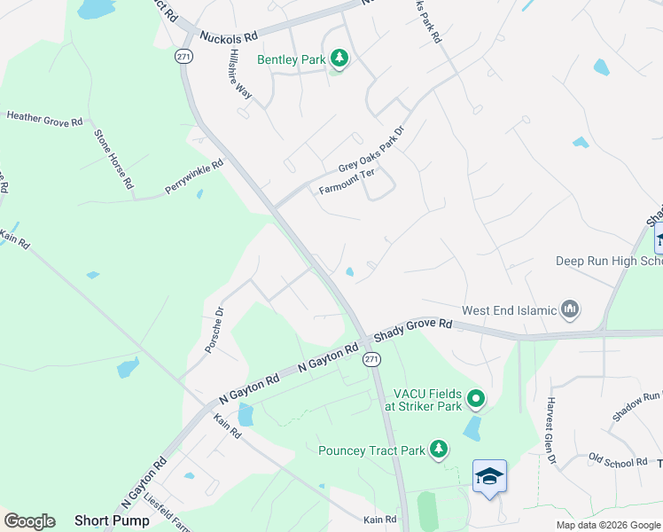 map of restaurants, bars, coffee shops, grocery stores, and more near 5201 Aldenbrook Way in Glen Allen