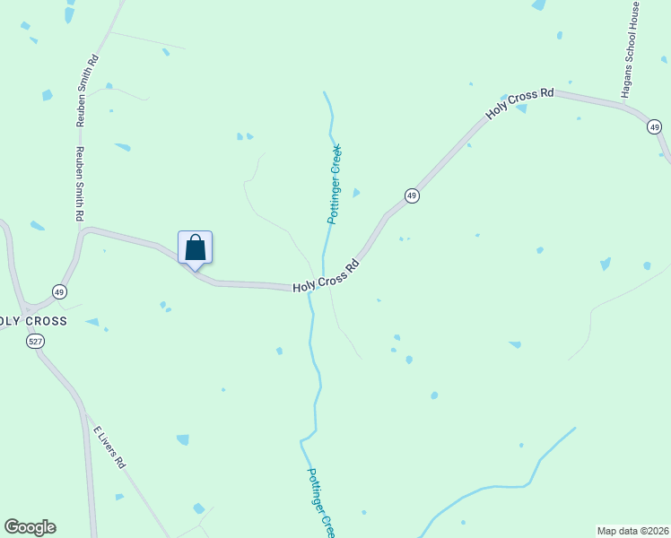 map of restaurants, bars, coffee shops, grocery stores, and more near Holy Cross Road in Loretto