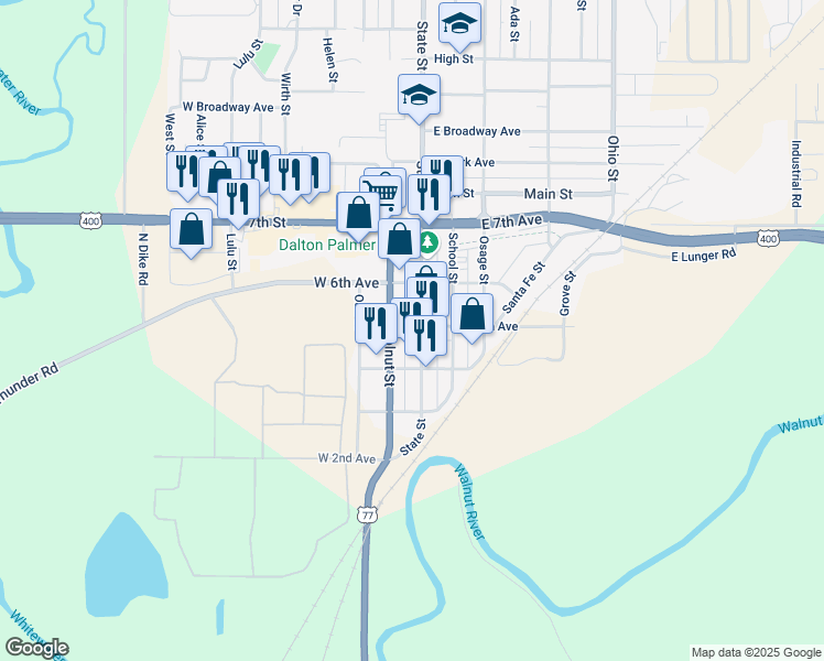 map of restaurants, bars, coffee shops, grocery stores, and more near 431 State Street in Augusta