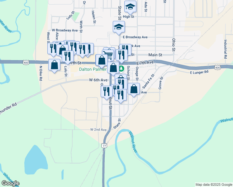 map of restaurants, bars, coffee shops, grocery stores, and more near 431 State Street in Augusta