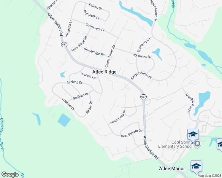 map of restaurants, bars, coffee shops, grocery stores, and more near 10039 Berry Pond Lane in Mechanicsville