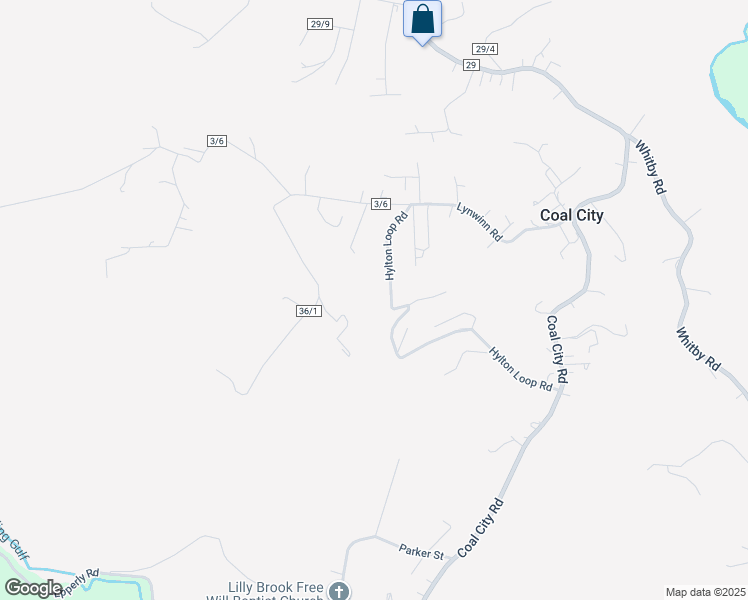 map of restaurants, bars, coffee shops, grocery stores, and more near 415 Hylton Loop Road in Coal City