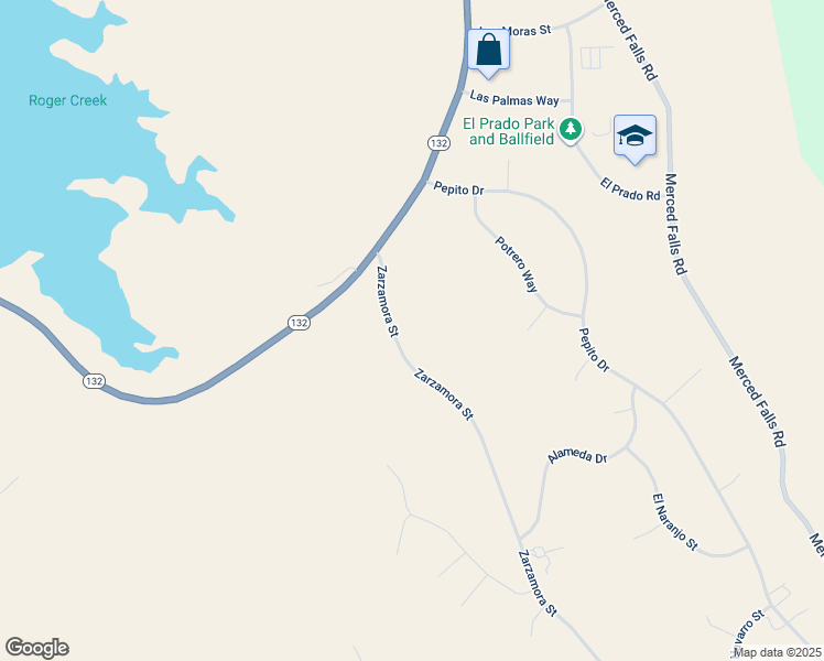 map of restaurants, bars, coffee shops, grocery stores, and more near 2847 Zarzamora Street in La Grange