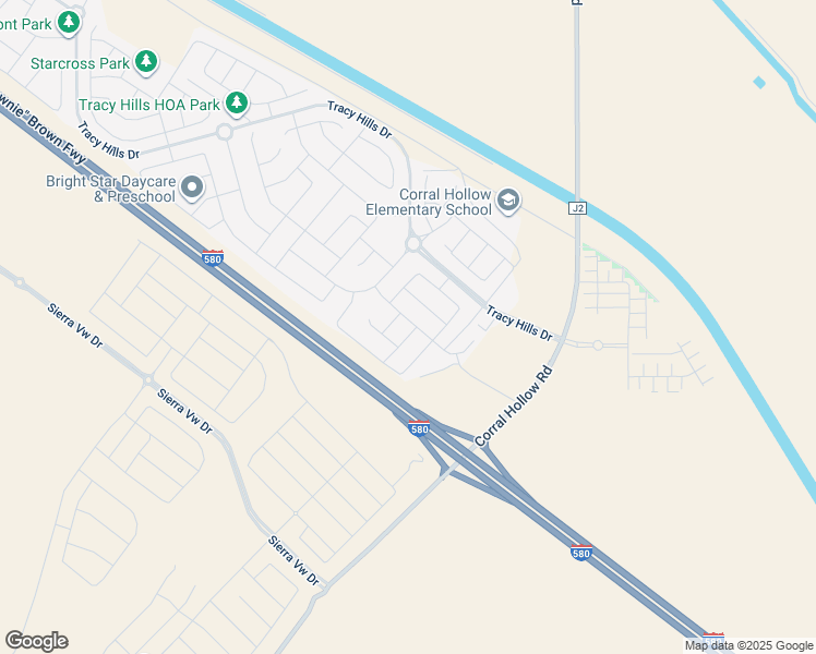 map of restaurants, bars, coffee shops, grocery stores, and more near 2413 Feldspar Lane in Tracy