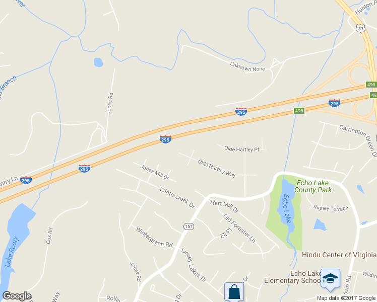map of restaurants, bars, coffee shops, grocery stores, and more near 5518 Olde Hartley Way in Glen Allen
