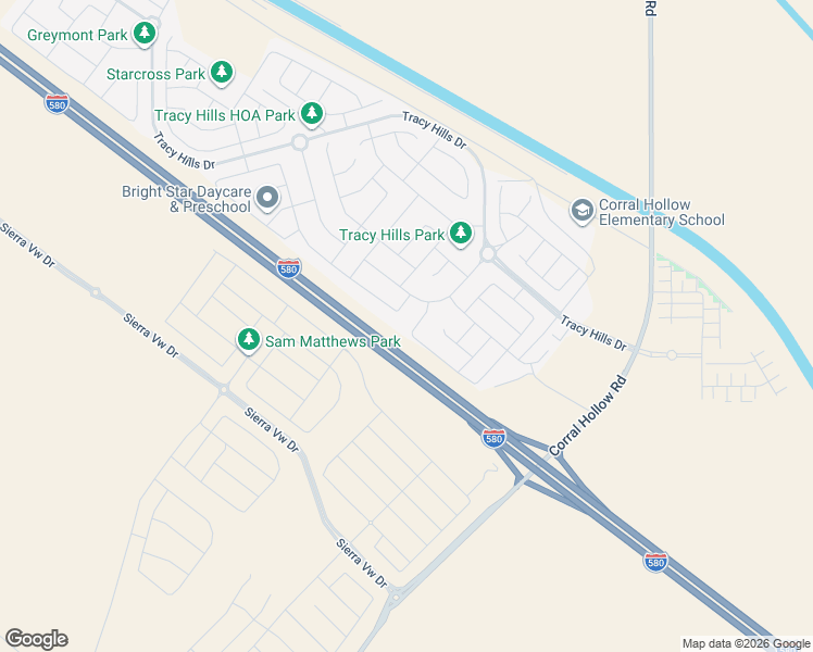 map of restaurants, bars, coffee shops, grocery stores, and more near 2561 Landstone Street in Tracy