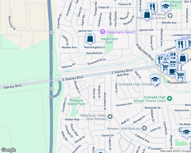 map of restaurants, bars, coffee shops, grocery stores, and more near 312 Robert Way in Livermore