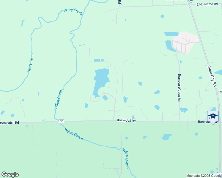 map of restaurants, bars, coffee shops, grocery stores, and more near 34 Lake Indian Hills Trail in Carbondale