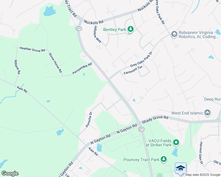 map of restaurants, bars, coffee shops, grocery stores, and more near 5125 Austin Healey Drive in Glen Allen