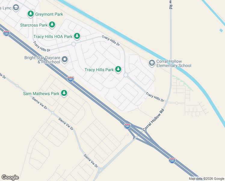 map of restaurants, bars, coffee shops, grocery stores, and more near 7133 Sacramento Drive in Tracy