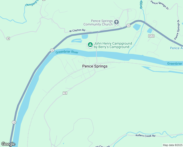 map of restaurants, bars, coffee shops, grocery stores, and more near 3459 Lowell Road in Pence Springs