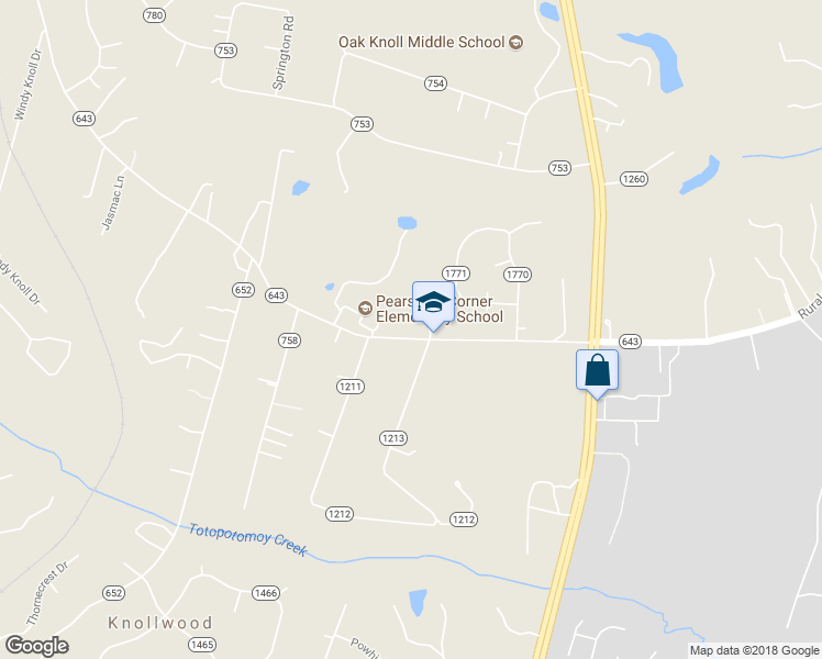 map of restaurants, bars, coffee shops, grocery stores, and more near 8262 New Ashcake Road in Mechanicsville