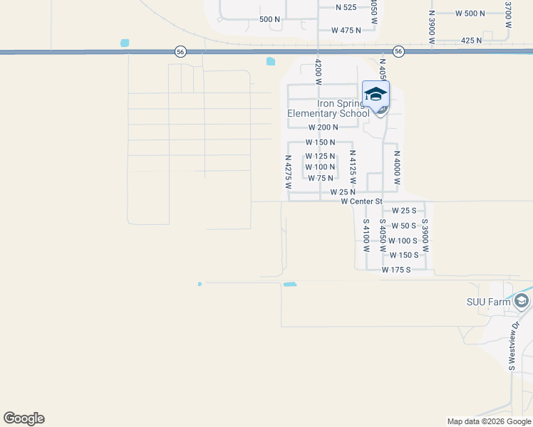 map of restaurants, bars, coffee shops, grocery stores, and more near 4280 West Center Street in Cedar City