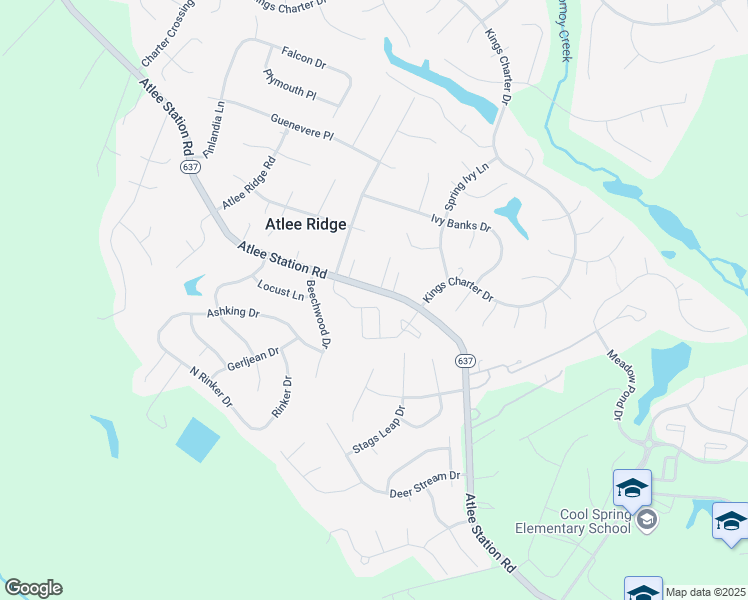 map of restaurants, bars, coffee shops, grocery stores, and more near 10112 Forrest Patch Drive in Mechanicsville