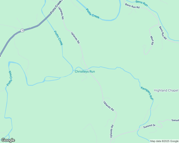 map of restaurants, bars, coffee shops, grocery stores, and more near Uplands Road in Alleghany County