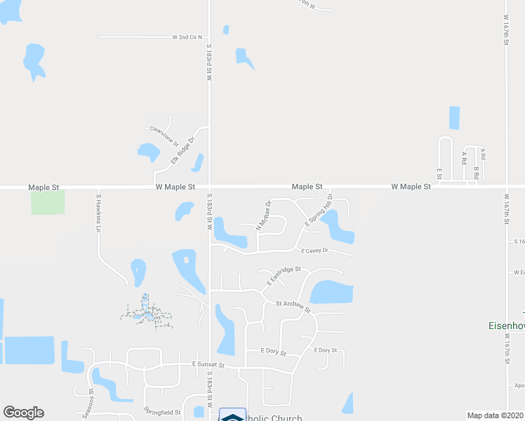 map of restaurants, bars, coffee shops, grocery stores, and more near 1801 North McRae Drive in Goddard