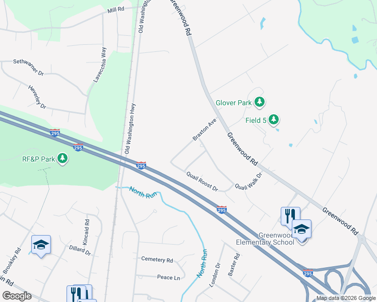 map of restaurants, bars, coffee shops, grocery stores, and more near 11125 Braxton Avenue in Glen Allen