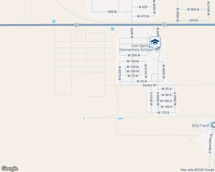 map of restaurants, bars, coffee shops, grocery stores, and more near 51 South 4375 West in Cedar City