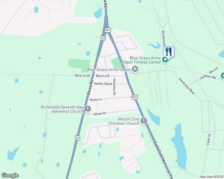 map of restaurants, bars, coffee shops, grocery stores, and more near 49 Houston Drive in Richmond