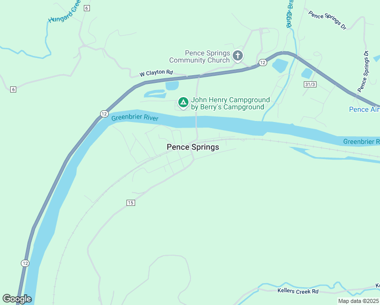 map of restaurants, bars, coffee shops, grocery stores, and more near 3459 Lowell Road in Pence Springs