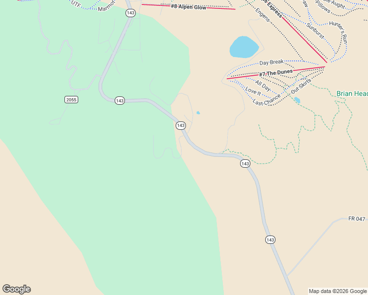 map of restaurants, bars, coffee shops, grocery stores, and more near 1119 Highway 143 in Brian Head