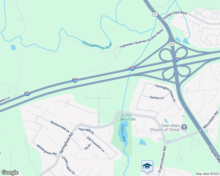 map of restaurants, bars, coffee shops, grocery stores, and more near 9209 Olde Hartley Court in Glen Allen