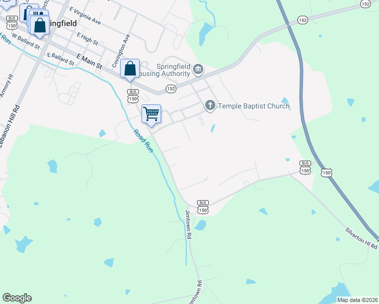 map of restaurants, bars, coffee shops, grocery stores, and more near 112 Maplewood Avenue in Springfield
