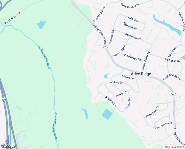 map of restaurants, bars, coffee shops, grocery stores, and more near 10204 Slidingrock Drive in Mechanicsville